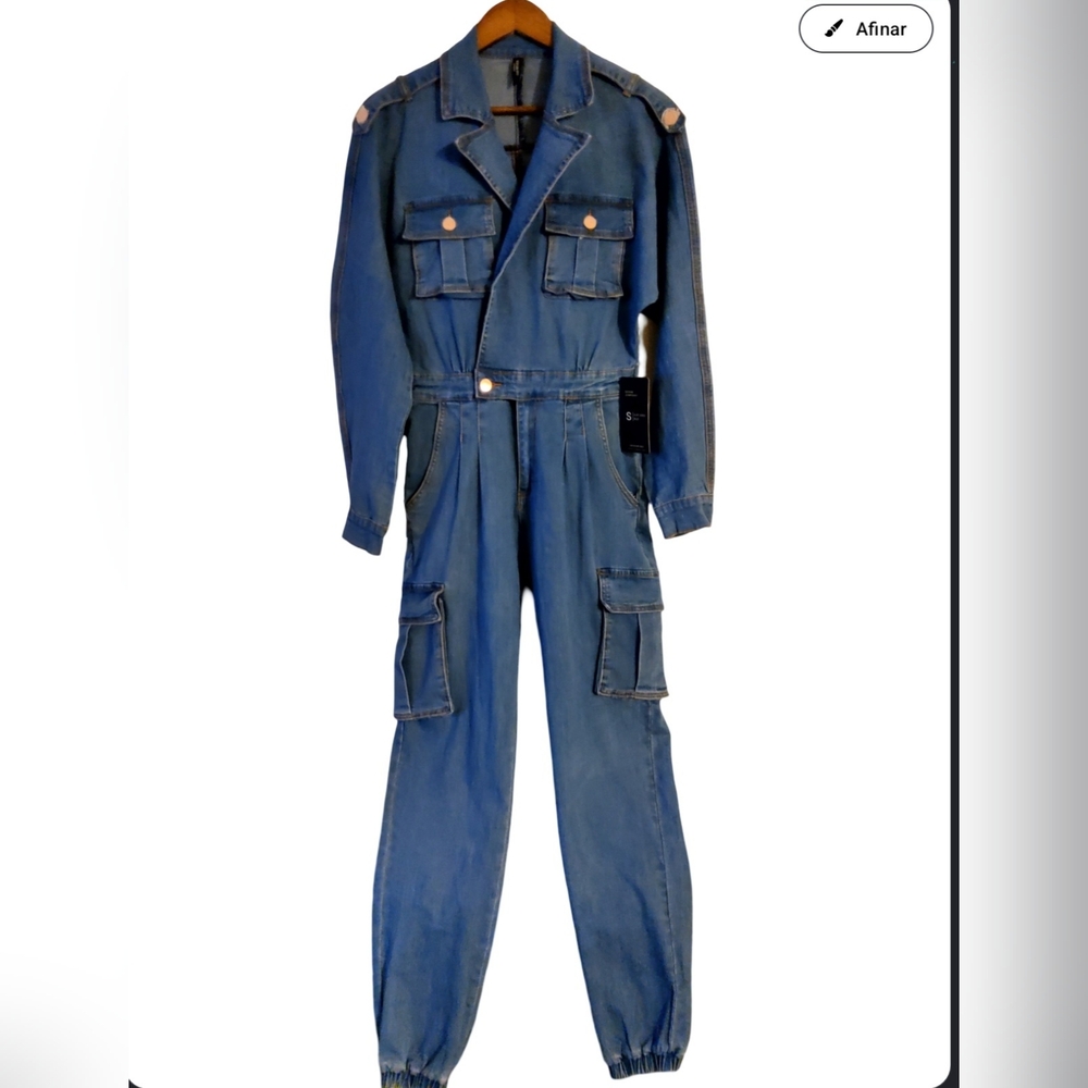 American Bazi Blue Denim Jumpsuit